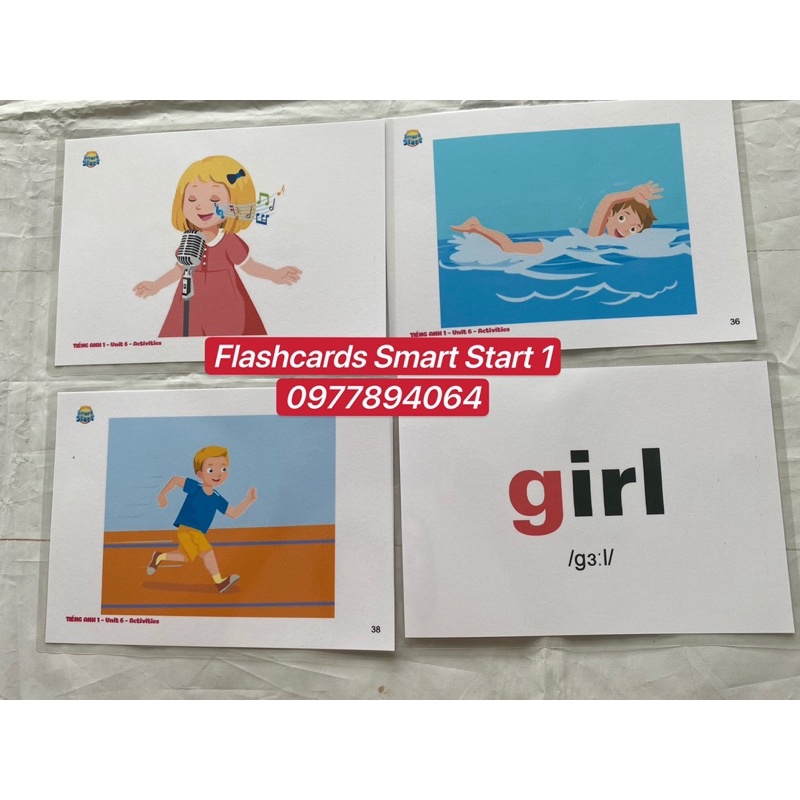 Flashcard  Tiếng Anh lớp 1 -Smart Start 1  mới nhất bộ giáo dục-ép plastics bền đẹp💯Giáo cụ đồ dùng dạy học Tiếng Anh✏️