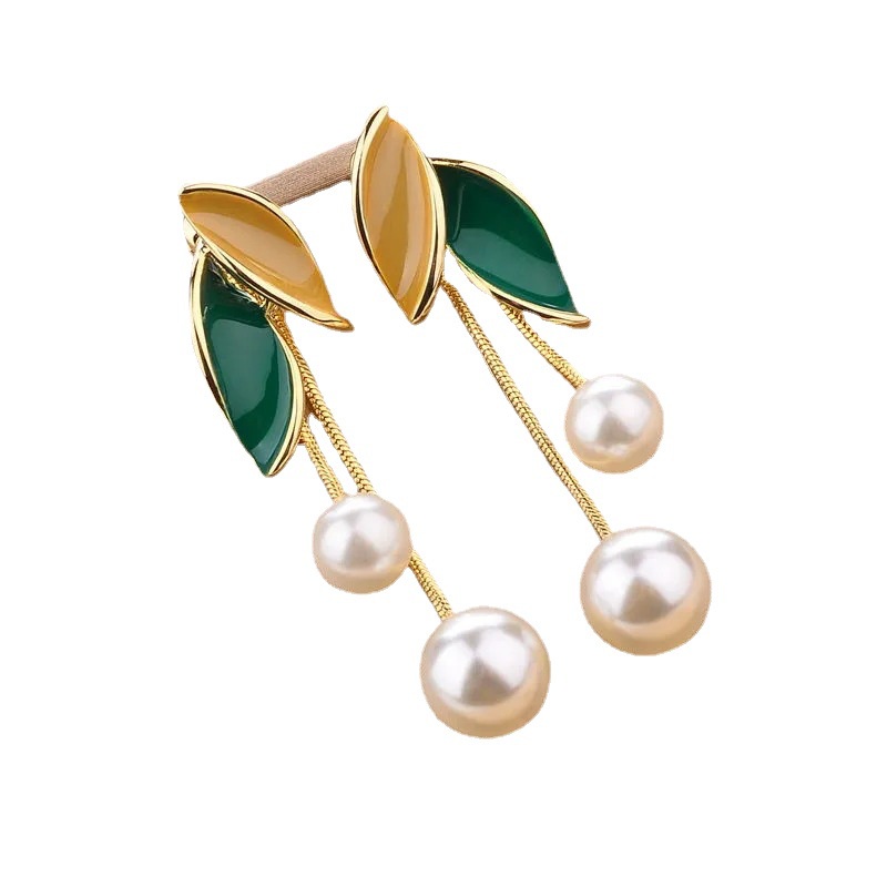 Bông Tai Dáng Dài Đính Ngọc Trai Thời Trang Cao Cấp Phong Cách Hàn Quốc 2022