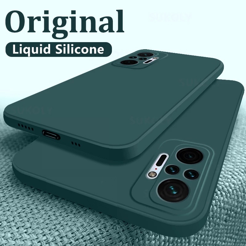 Ốp điện thoại silicon mềm viền vuông bảo vệ camera cho Xiaomi Mi Redmi Note 8 9 9S 10 10S 11 11S 12 13 Pro 5G
