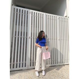 Áo thun gân croptop