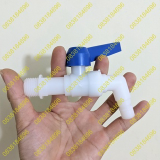 vòi hồ nhựa Thái rẻ đẹp ren 21mm Tay xanh có thể tháo rời