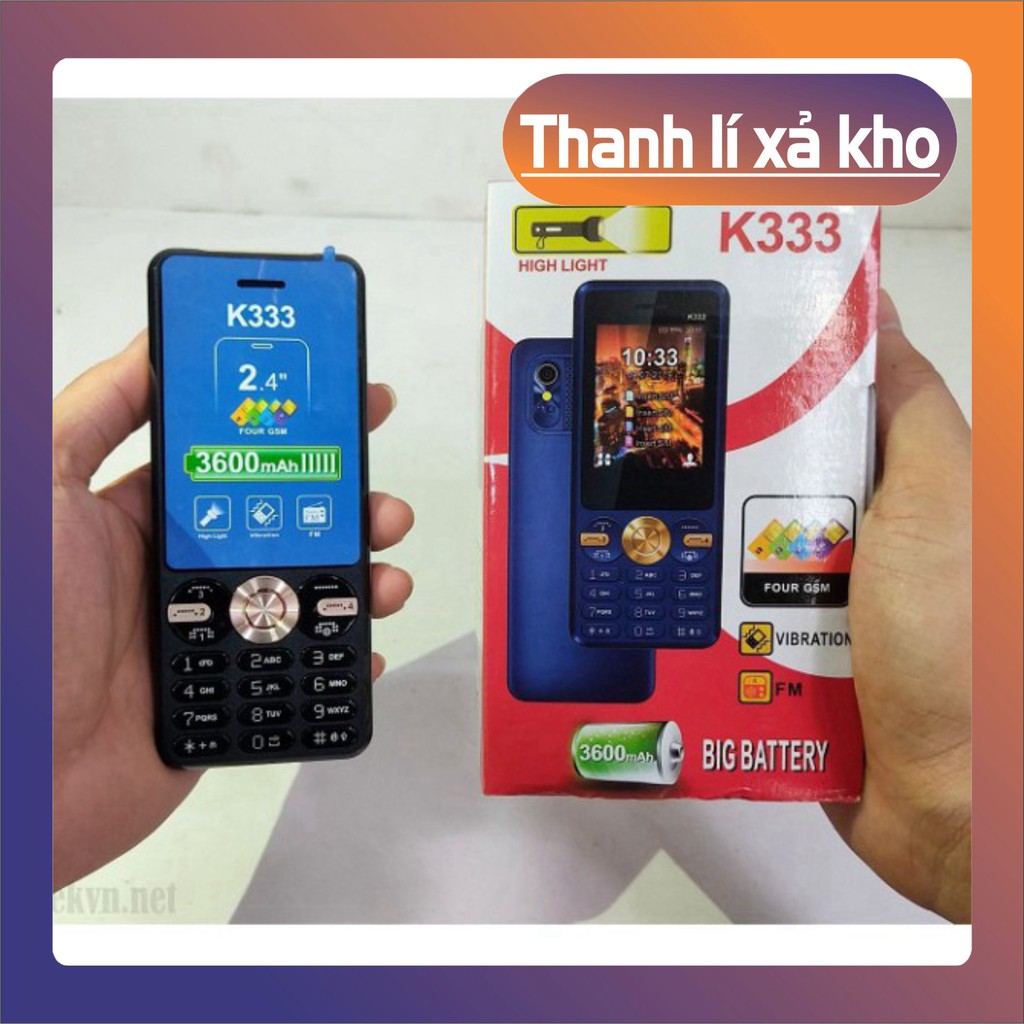 HẠ GIÁ 70% Điện thoại 4 sim NOKIA K333 - Thiết kế nhỏ gọn, bảo hành 12 tháng HẠ GIÁ 70%