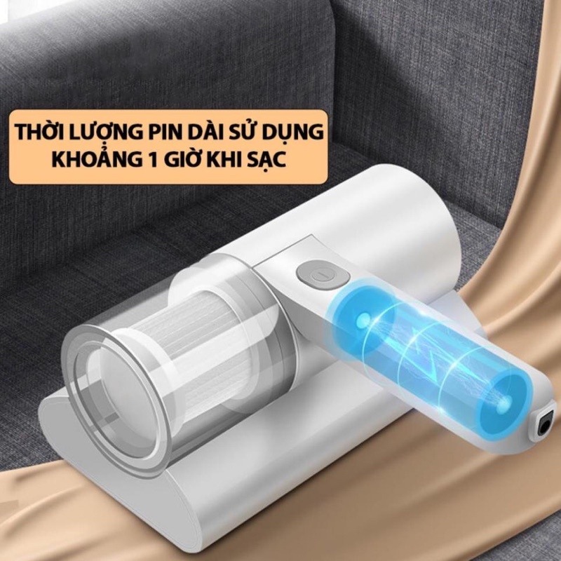 Máy Hút Bụi Giường Nệm Mini Cầm Tay Không Dây, Có Tia UV Diệt Khuẩn