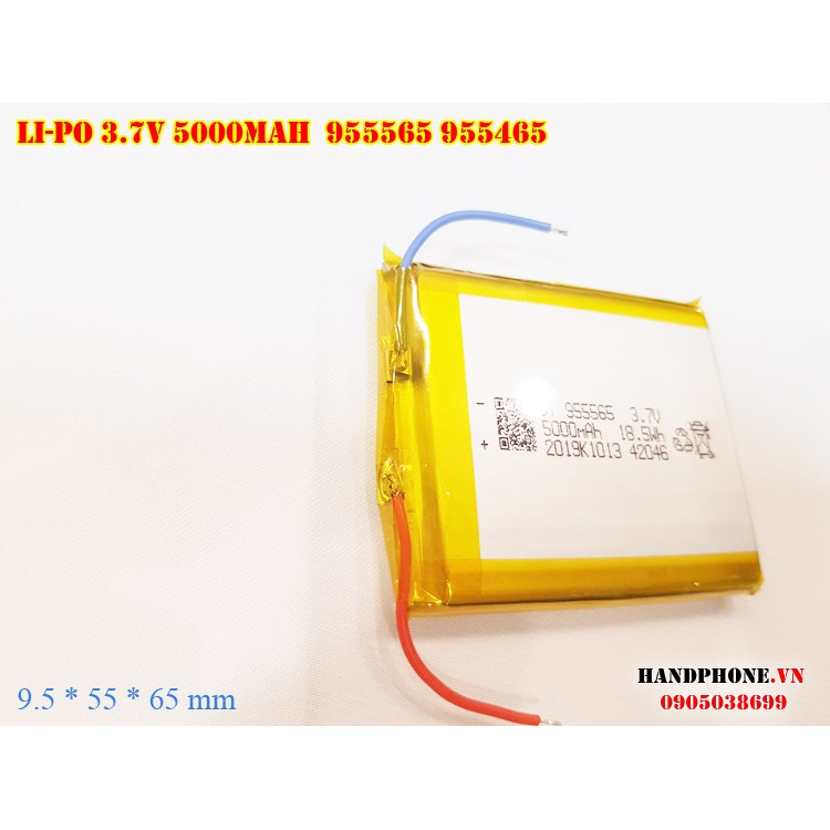 Pin Li-Po 3.7V 955465 955565 5000mAh (Lithium Polyme)