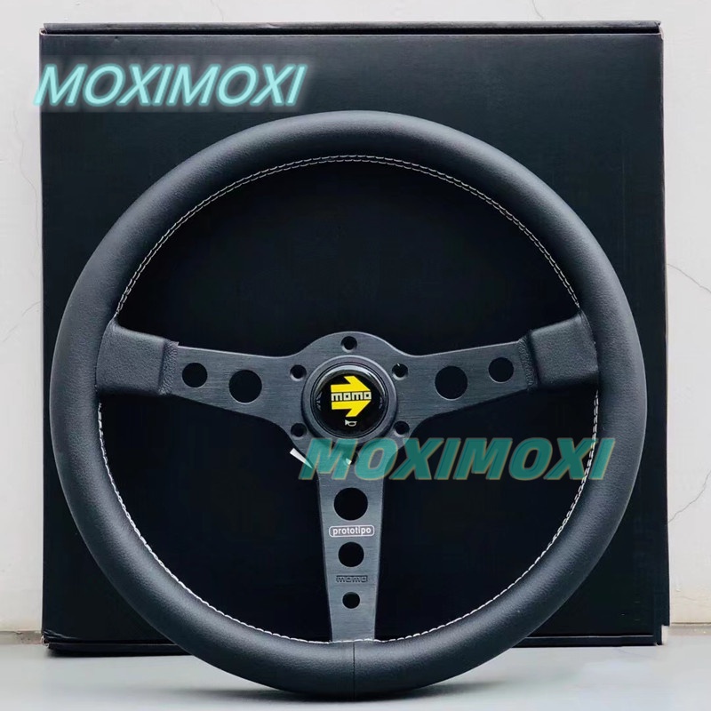 Momo Vô Lăng Da Cao Cấp 14 inch Kèm logo momo