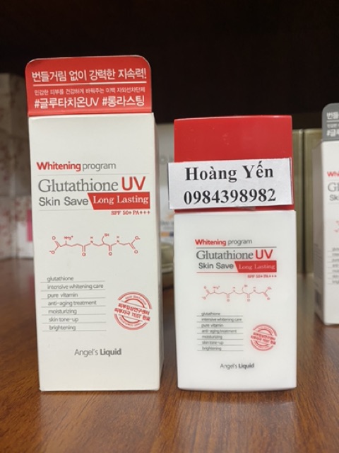 [HÀNG MỚI] Kem chống nắng Glutathione UV Skin Save Angel’s Liquid 50ml