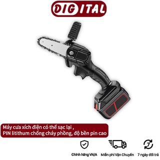 Máy cưa gỗ gia đình cầm tay nhỏ Máy cưa tỉa mini cầm tay pin sạc pin Lithium Máy cưa xích điện mini Máy cưa xích điện nh
