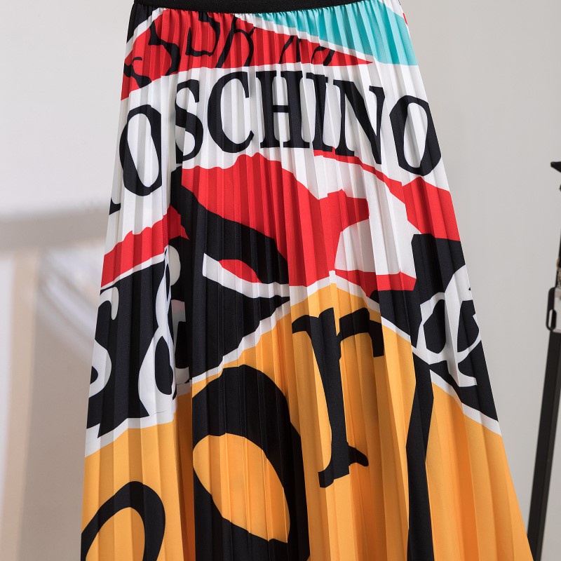 Chân Váy Midi Chữ A Xếp Ly Lưng Thun Co Giãn In Họa Tiết Hoạt Hình Thời Trang Cho Nữ 2022