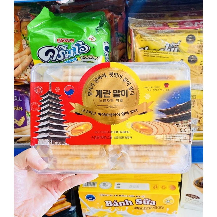 BÁNH QUẾ CUỘN HÀN QUỐC JK VỊ TRỨNG MUỐI 300G 🇰🇷