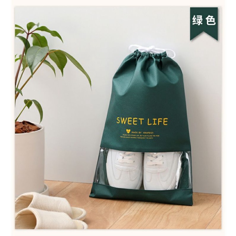 TÚI ĐỰNG BẢO QUẢN GIÀY CAO CẤP CÓ DÂY RÚT ĐA NĂNG TIỆN ÍCH