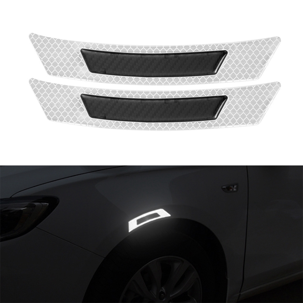 CHINK 2Pcs 3*17cm Bumper Auto Styling Guard Protection Reflective Strip Sticker