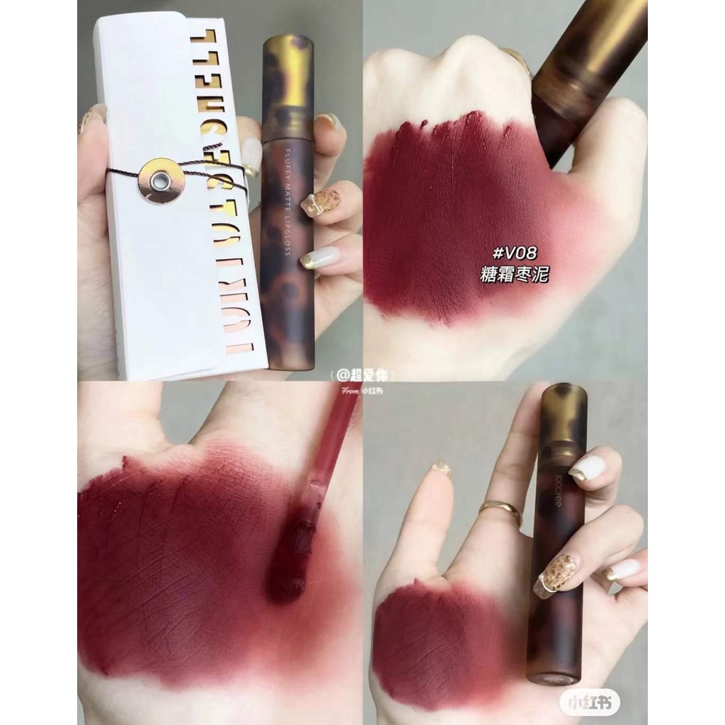 Joocyee Son môi Amber Tortoise chống thấm nước lâu trôi màu đỏ nâu lipmatte son kem lì | BigBuy360 - bigbuy360.vn