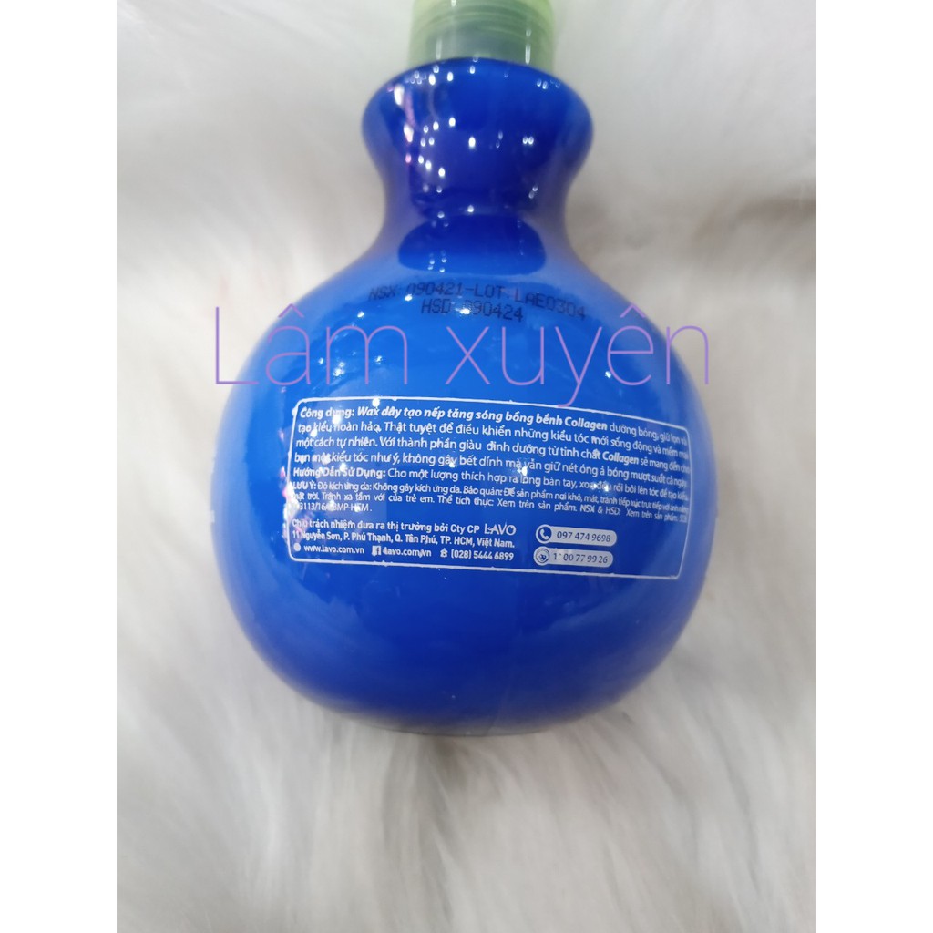 Wax tạo kiểu tóc uốn Lavox 300ml  FREESHIP  tạo kiểu tóc sáng tạo , định hình kiểu tóc, giữ nếp tóc ,mùi thơm dịu nhẹ.