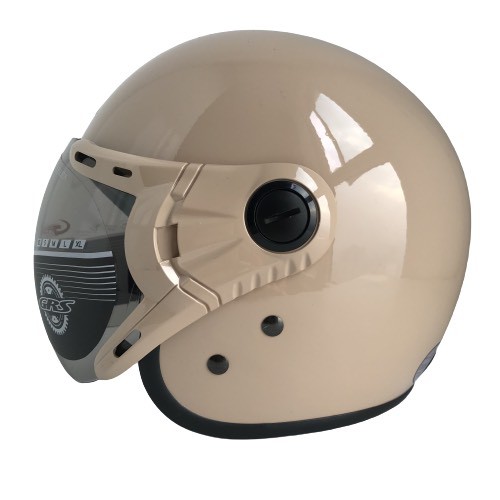 Mũ bảo hiểm trùm 3/4 đầu kính chống lóa cao cấp - GRS A368K Sữa bóng - Vòng đầu 56-58cm - Bảo hành 12 tháng