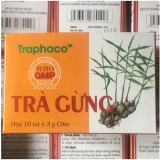 Trà gừng Traphaco hộp 30g (10 túi x 3g)
