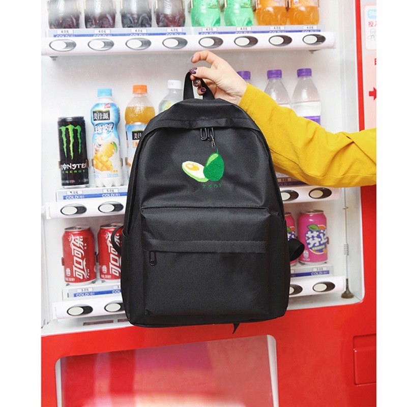 Balo đi học thời trang nam nữ in hình quả bơ