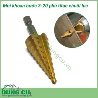 Mũi khoan tháp 10 bước thẳng 4 - 20m khoan Inox