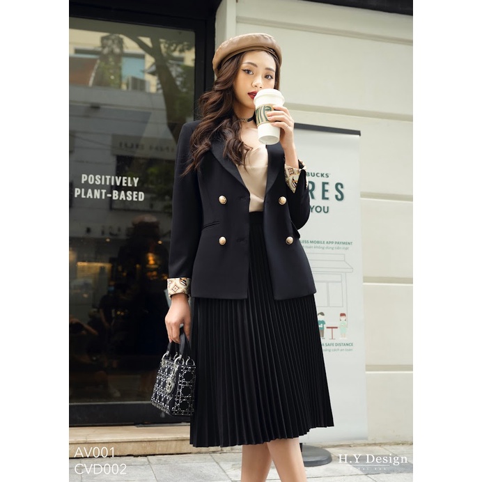 Áo vest pha tay đen - AV0012