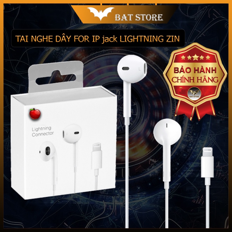Tai Nghe Có Dây dành cho IP 7/7 Plus Trở Lên, Cổng Kết Nối Lightning – Hàng Zin