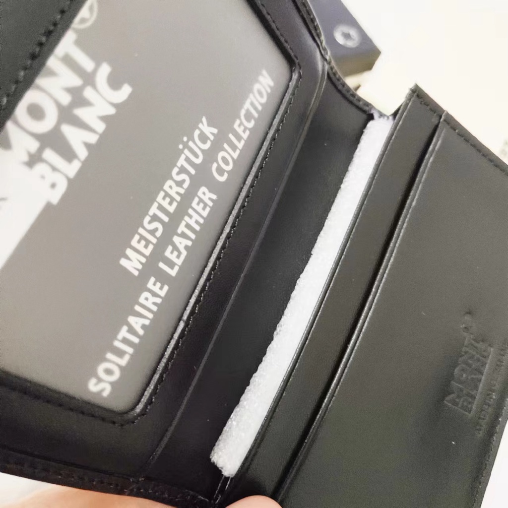 MONTBLANC Ví Da Bò Thật Siêu Nhẹ Chống Thấm Nước Chống Trầy Xước Thời Trang Phong Cách Mới 2022 Cho Nam