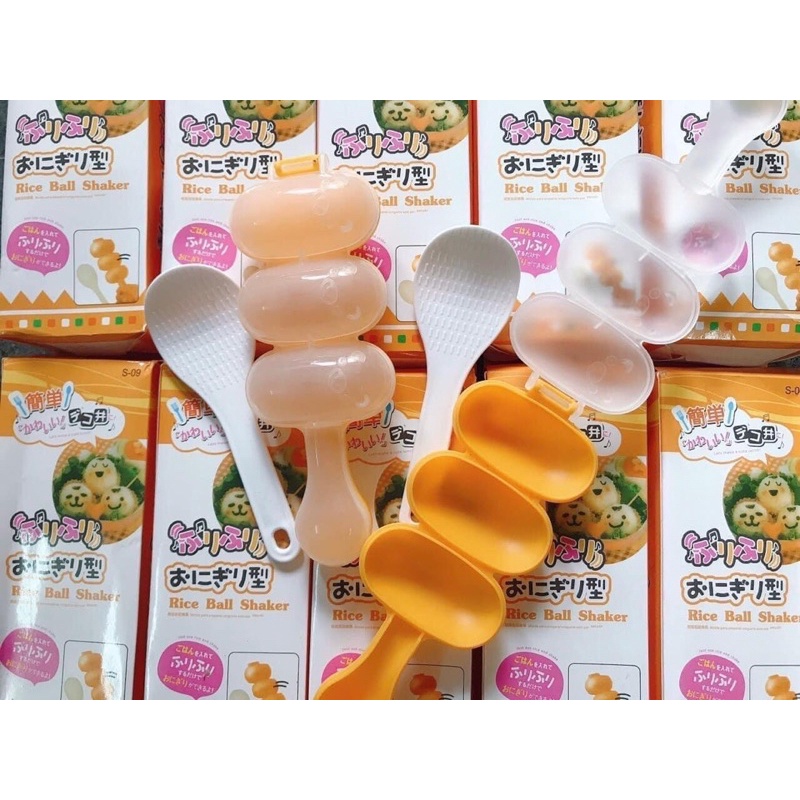 khuôn lắc cơm bi cho bé ăn dặm, khuôn cơm lắc tay tặng kèm muôi xới cơm