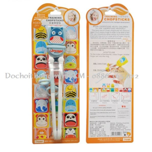 Đũa tập gắp CÓ VÒNG XỎ NGÓN cho bé từ 2 tuổi