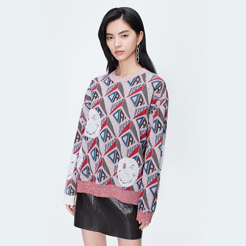 Áo len hoạ tiết Dazzle