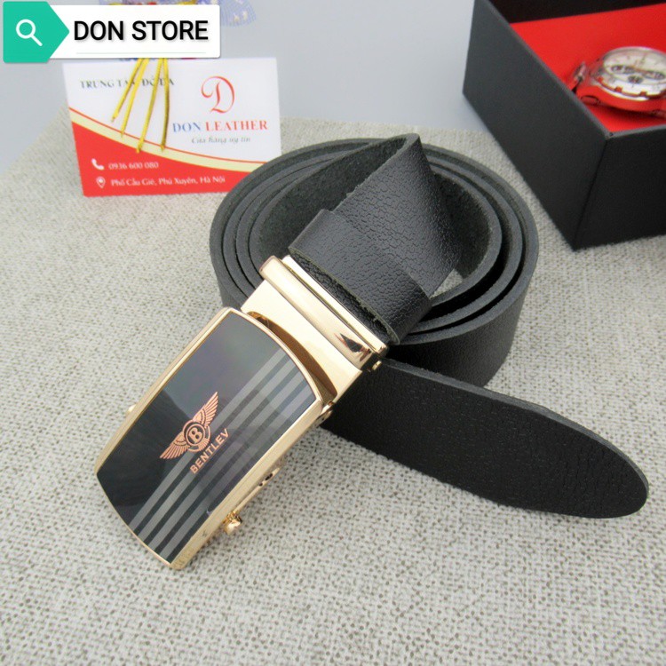 Thắt Lưng Nam Da Bò Thật Dây Da Trơn 1 Lớp. Mặt Khóa Lăn Tự Động Hàng Loại 1 Dày Dặn - Bền Bỉ (BH 12 THÁNG)