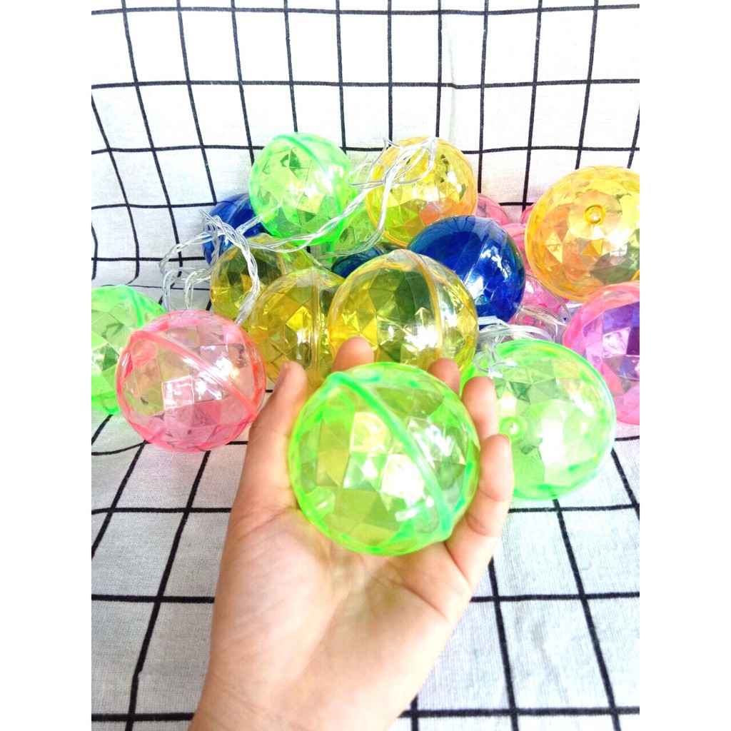 Dây đèn trang trí banh tròn nhiều màu 5 mét