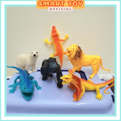 Bộ đồ chơi mô hình động vật 58 chi tiết cho bé khám phá, đồ chơi giáo dục cho bé yêu