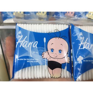 Tăm bông trẻ em cao cấp Hana bịch 100 cây