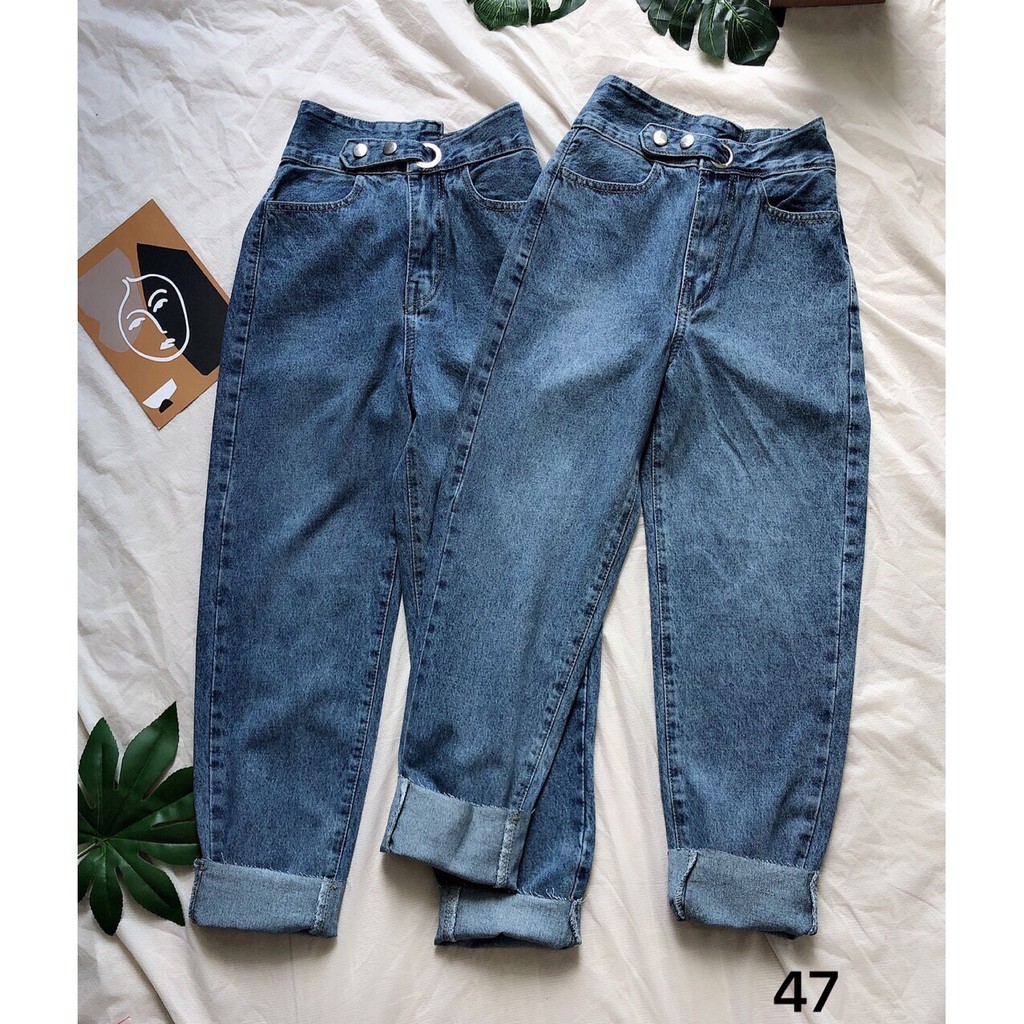 [ CLIP THẬT] QUẦN JEAN BAGGY CẠP CAO PHỐI ĐAI KIỂU SIÊU HOT hàng loại 1, VẢI DÀY | BigBuy360 - bigbuy360.vn