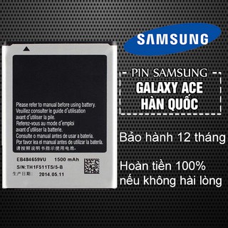 Pin Samsung Ace Hàn Quốc - Bảo hành 12 tháng - Hoàn tiền 100% nếu không hài lòng