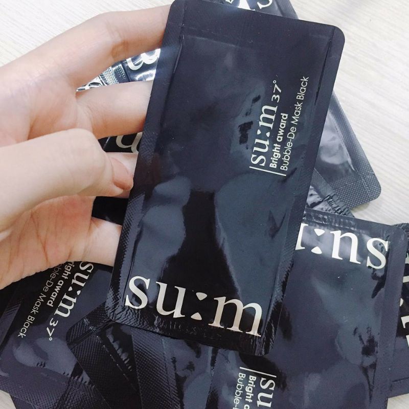 Mặt Nạ Sủi Bọt Thải Độc SUM:37 BRIGHT AWARD BUBBLE-DE MASK BLACK