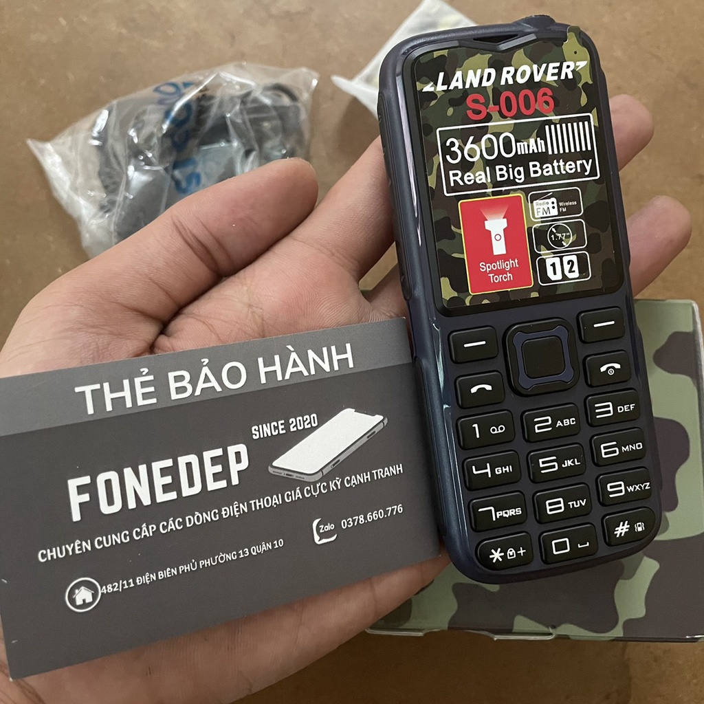 Điện Thoại Pin Trâu Land Rover S6 2 Sim Pin Khủng.
