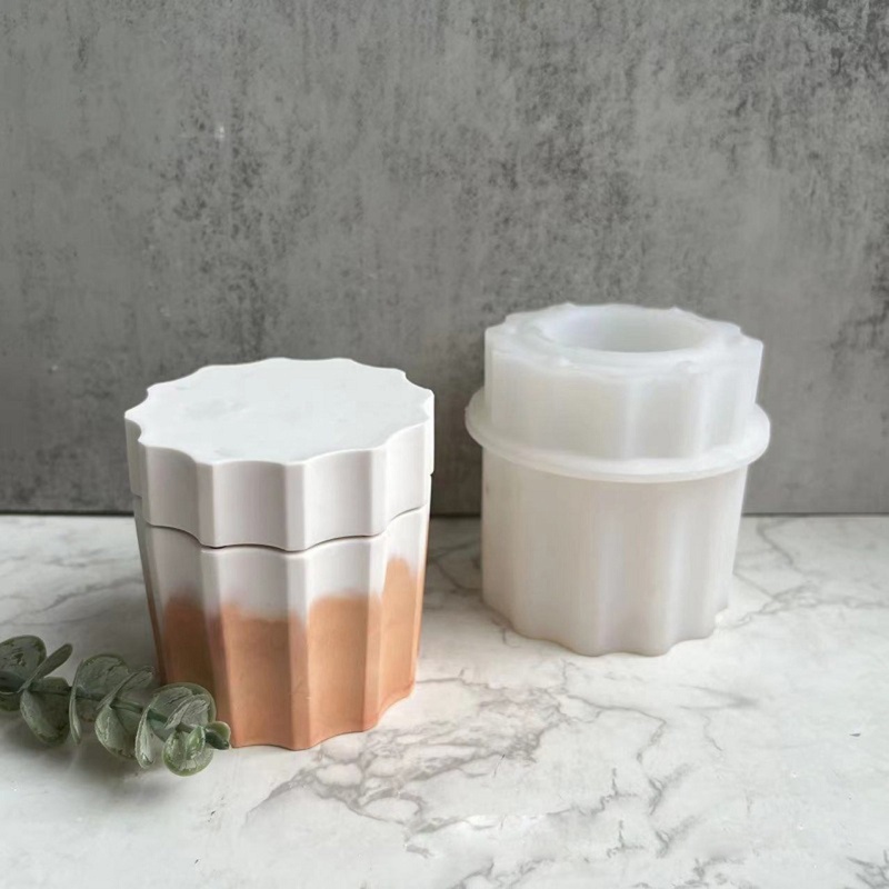 Khuôn Silicone Làm Hộp Nhựa Resin Đựng Trang Sức Có Nắp Đậy