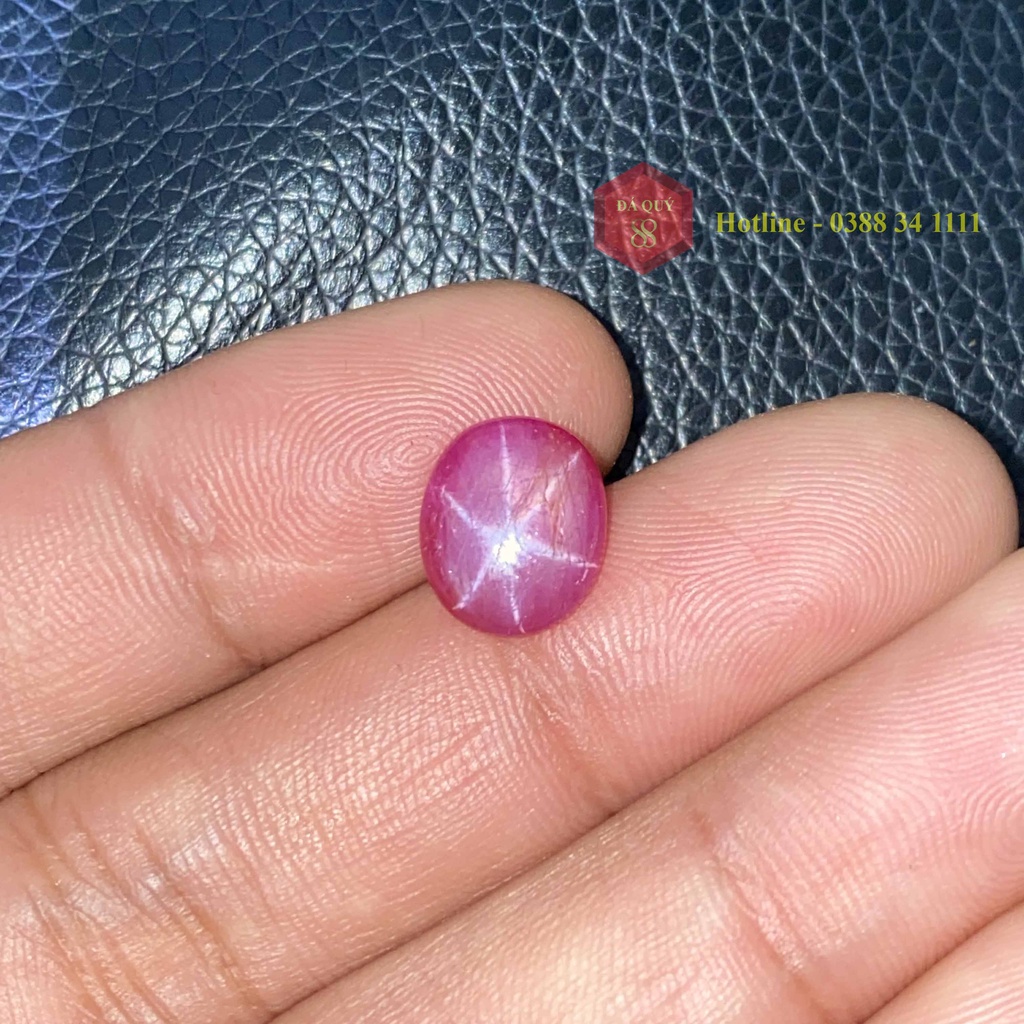 Viên Đá Ruby Sao Tự Nhiên Yên Bái Size 5,45ct