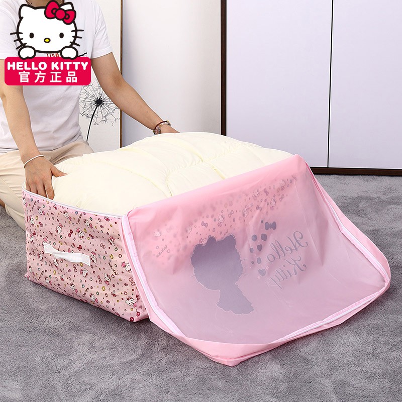 Túi Đựng Chăn Mền Cỡ Lớn Chống Thấm Nước In Hình Hello Kitty Dễ Thương