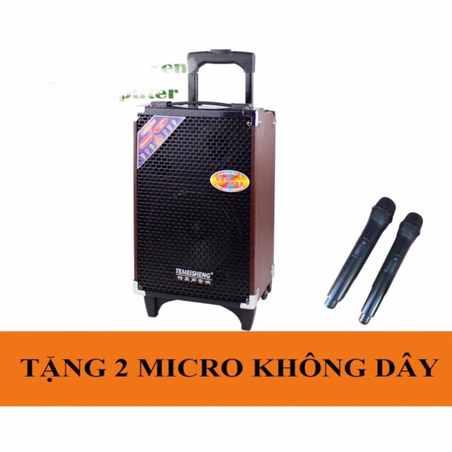 [Mã ELHACE giảm 4% đơn 300K] Loa kéo Q8S Tặng 2 mic cầm tay không dây