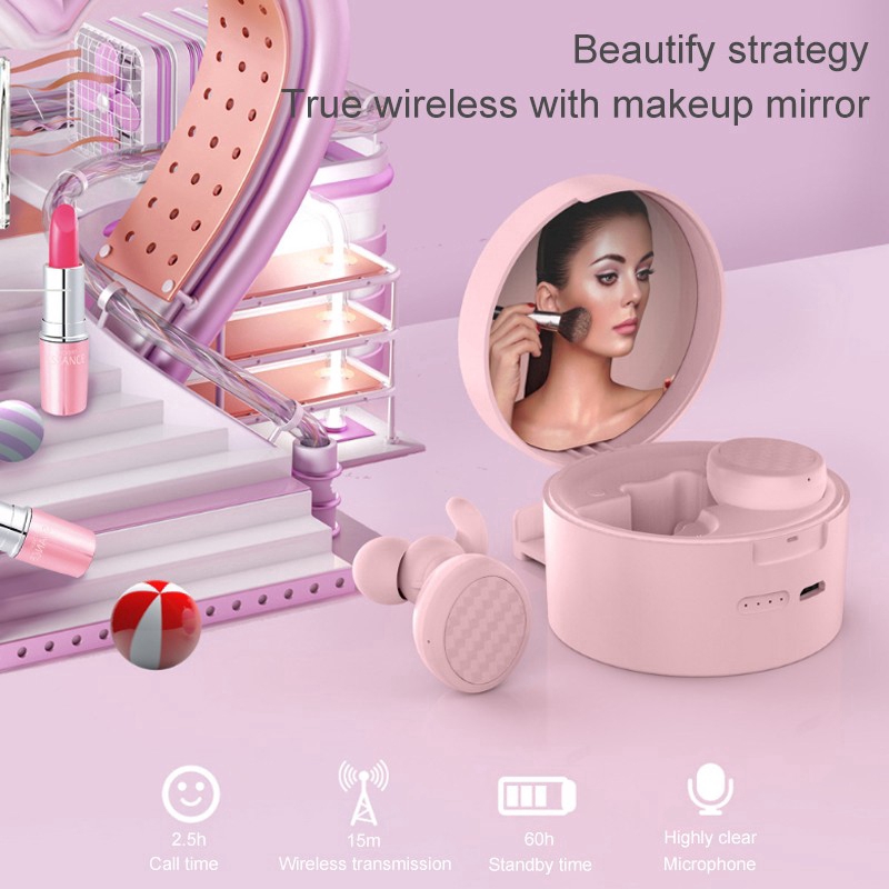 Tai Nghe Bluetooth Tws Tích Hợp Gương