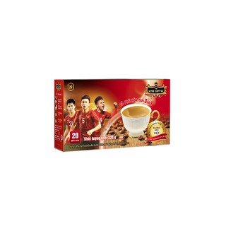 Cà Phê Hòa Tan 3IN1 KING COFFEE - Hộp 20 gói x 16g - Từ hạt café Arabica và Robusta - logo bóng đá