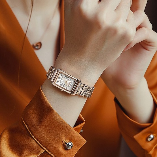 Hàng Mới Về julius Đồng Hồ quartz Mặt Vuông Nhỏ Chống Thấm Nước Phong Cách Hàn Quốc Cổ Điển Dễ Phối Đồ 1252