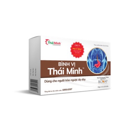 [CHÍNH HÃNG ] Bình Vị Thái Minh - Hộp 20 viên - Giảm Trào Ngược Dạ Dày,  Giảm Thiểu Các Biểu Hiện Của Viêm Loét Dạ Dày