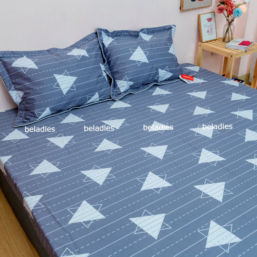 Bộ ga và vỏ gối 100% cotton đủ kích thước mẫu tam giác May bedding