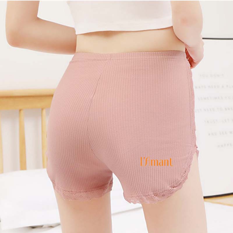 Quần mặc váy cotton gân tăm L'Amant