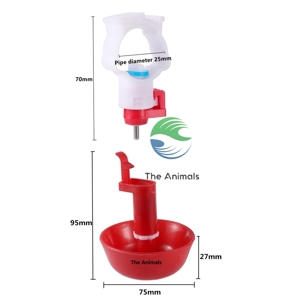 [50 Cái] Máng Cấp Nước Tự Đông Cho Gà Nuôi Công Nghiệp (Máng Phi 27)