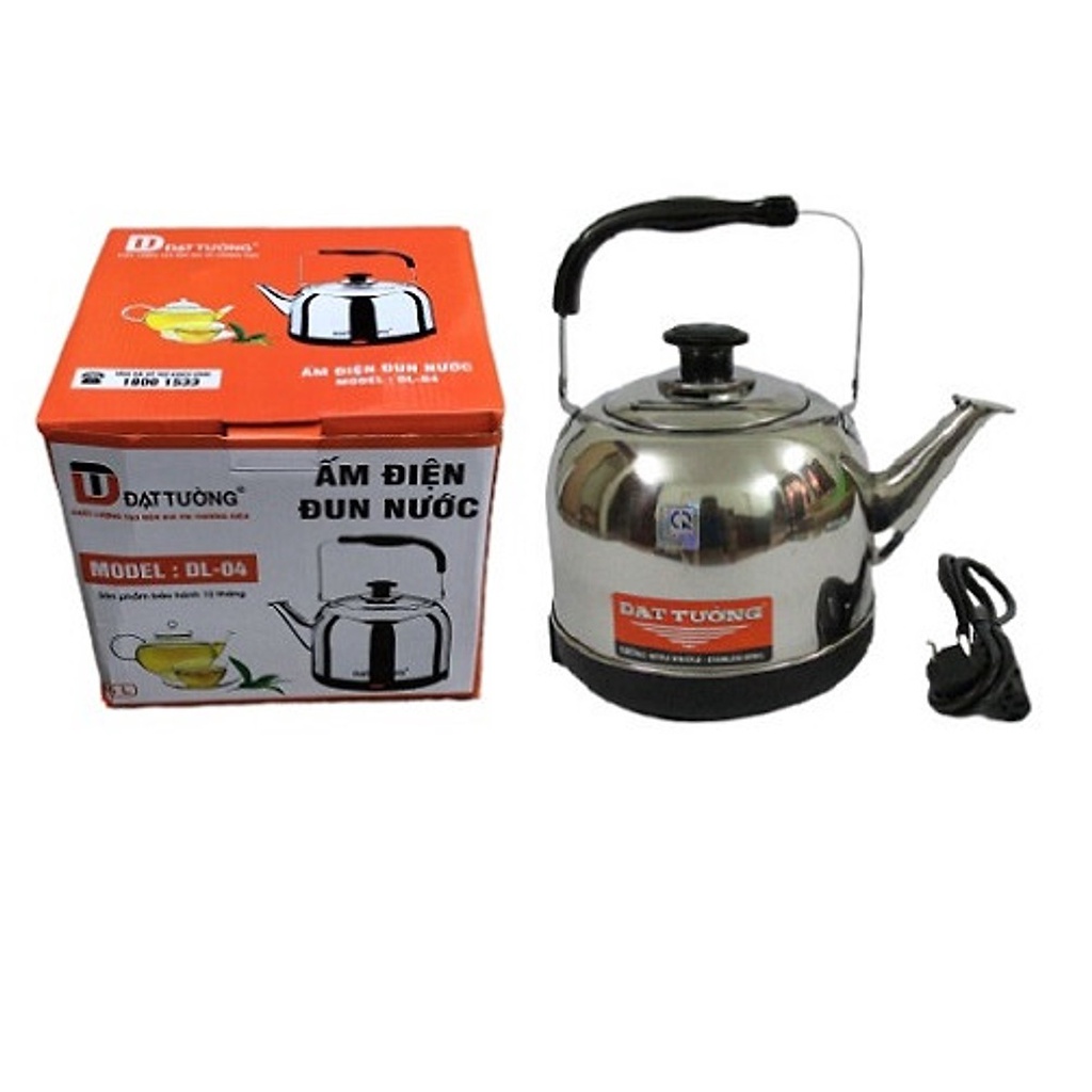 Ấm siêu tốc Đế Liền Đạt Tường 4L / 5L - Ấm điện đun nước ĐẠT TƯỜNG có còi báo sôi chính hãng