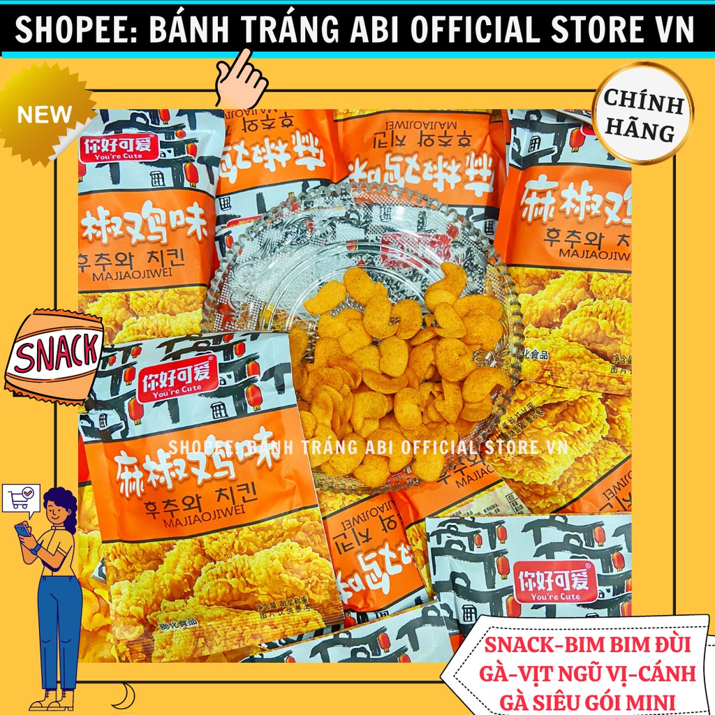 [ĐÔNG GIÁ 5K] SNACK BIM BIM GÓI MINI GÀ NGŨ VỊ-MÓN ĂN GÂY NGHIỆN