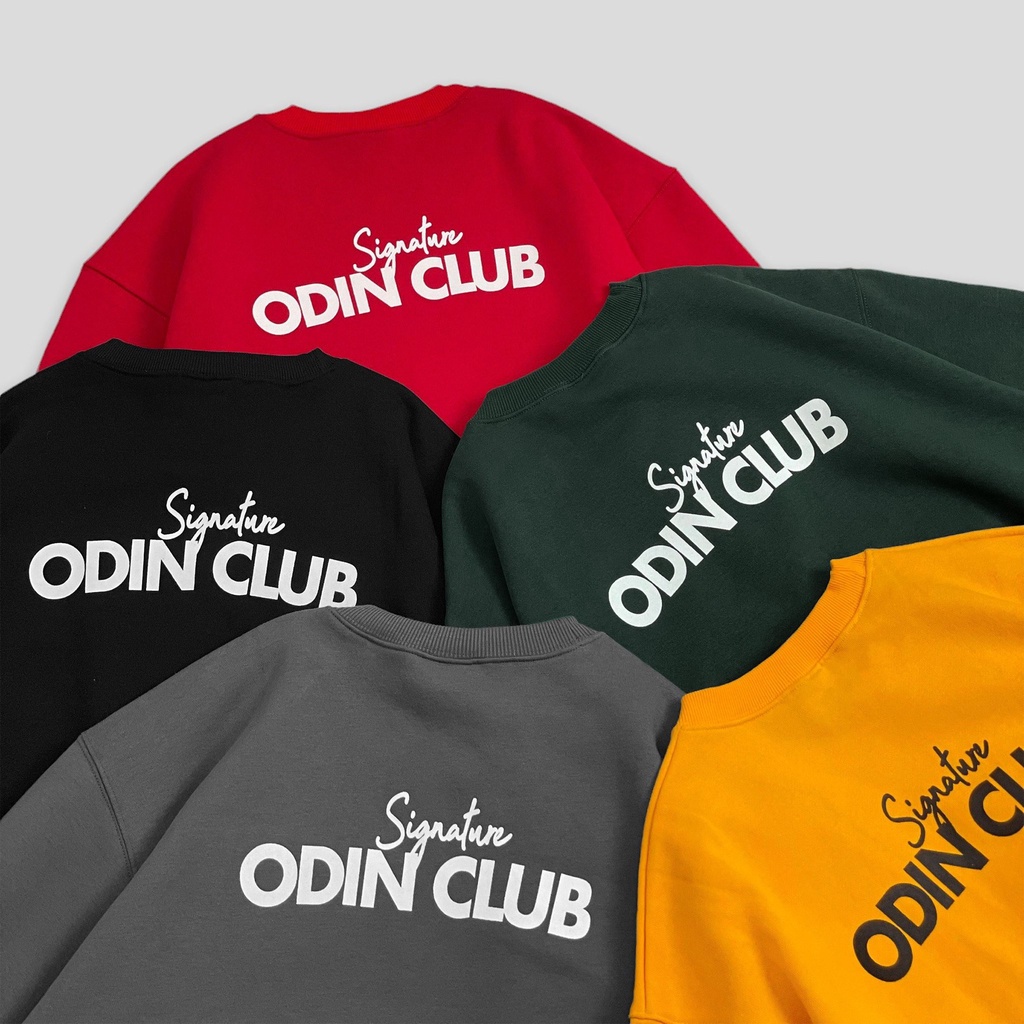Áo Sweater Nỉ Oversize ODIN CLUB Signature, Áo nỉ dài tay nam nữ form rộng, Local Brand ODIN CLUB