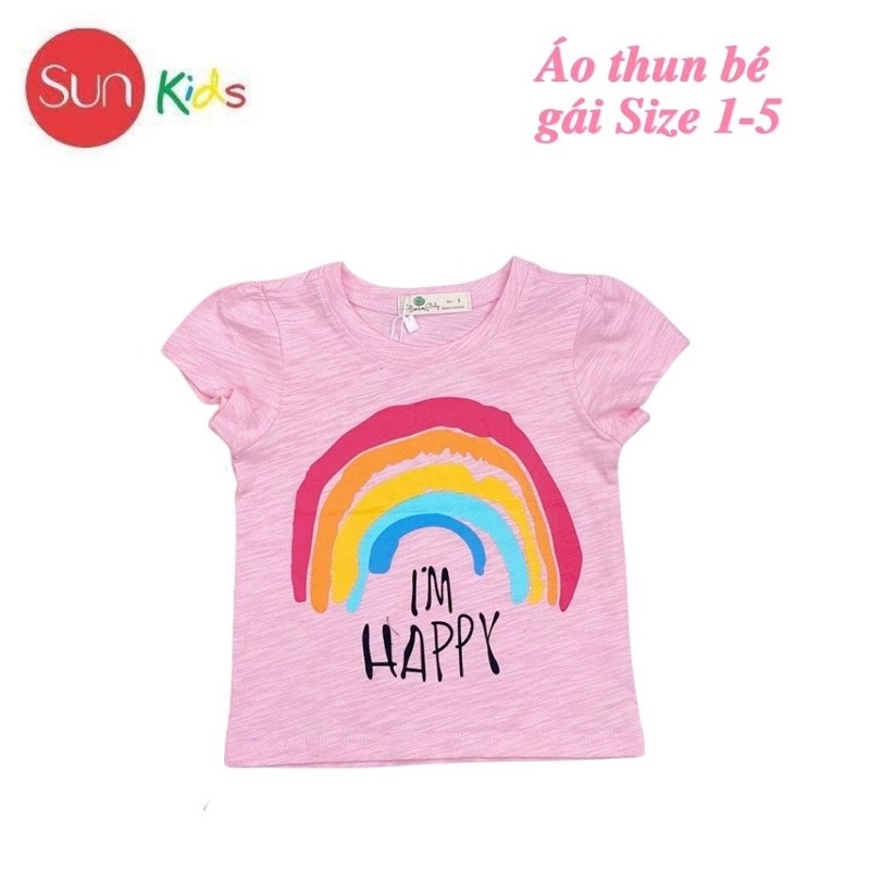 Áo thun cho bé gái size 1-5 tuổi, áo phông bé gái chất cotton mềm mát - SUNKIDS1